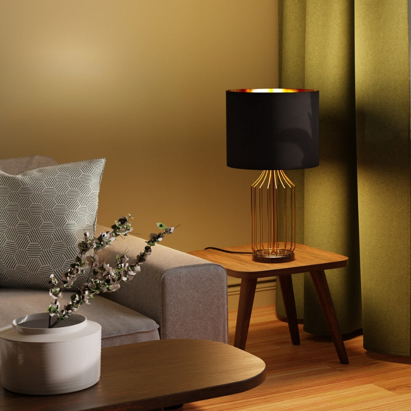 Sintra Gold and Black Table Lamp - Lighting.co.za