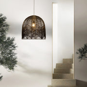 Satori Natural | Black | White Rattan Pendant Light 2 Sizes - Lighting.co.za