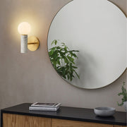 Olio Black or White Marble and Glass Wall Light - Lighting.co.za