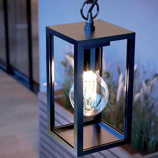 Alamonte Outdoor Black and Clear Glass Pendant Light - Lighting.co.za