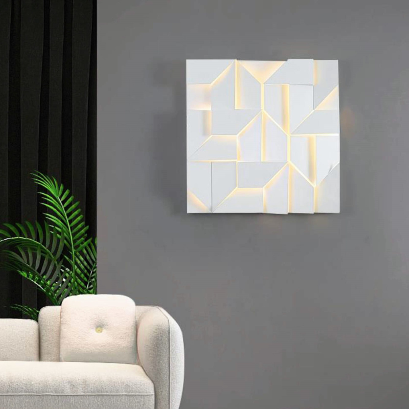 Blanche Square White LED Dimmable Wall Light - Lighting.co.za