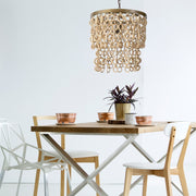 Jamie Natural Beaded Chandelier - Lighting.co.za