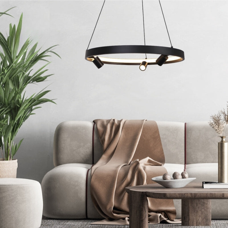 Nice Black or Silver Ring LED Pendant Light 3 Sizes - Lighting.co.za
