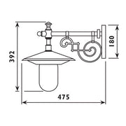 Era Black And Glass Outdoor Lantern Wall Light - Lighting.co.za