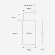 Labyrinth Black or Brass Look Pendant Light 3 Options - Lighting.co.za