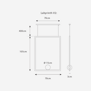 Labyrinth Black or Brass Look Pendant Light 3 Options - Lighting.co.za