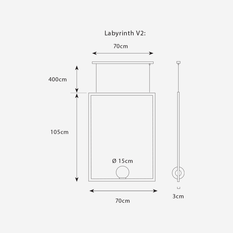 Labyrinth Black or Brass Look Pendant Light 3 Options - Lighting.co.za