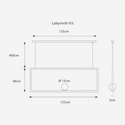 Labyrinth Black or Brass Look Pendant Light 3 Options - Lighting.co.za