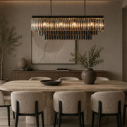 Laurel Black or Gold Rectangular K9 Crystal Chandelier - Chandelier - Lighting.co.za