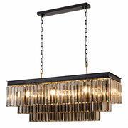 Laurel Black or Gold Rectangular K9 Crystal Chandelier - Chandelier - Lighting.co.za