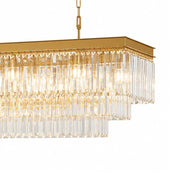 Laurel Black or Gold Rectangular K9 Crystal Chandelier - Chandelier - Lighting.co.za