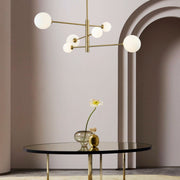 Lea Black or Gold and Opal Glass Pendant Light - Lighting.co.za