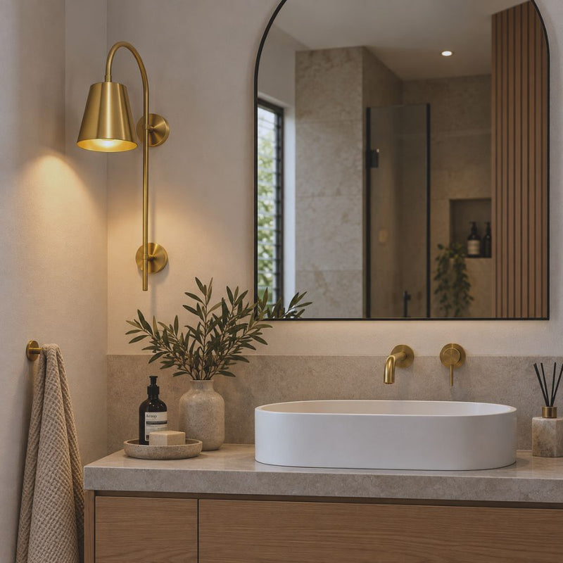 Lia Brass Look Metal Wall Light - Indoor Wall Light - Lighting.co.za