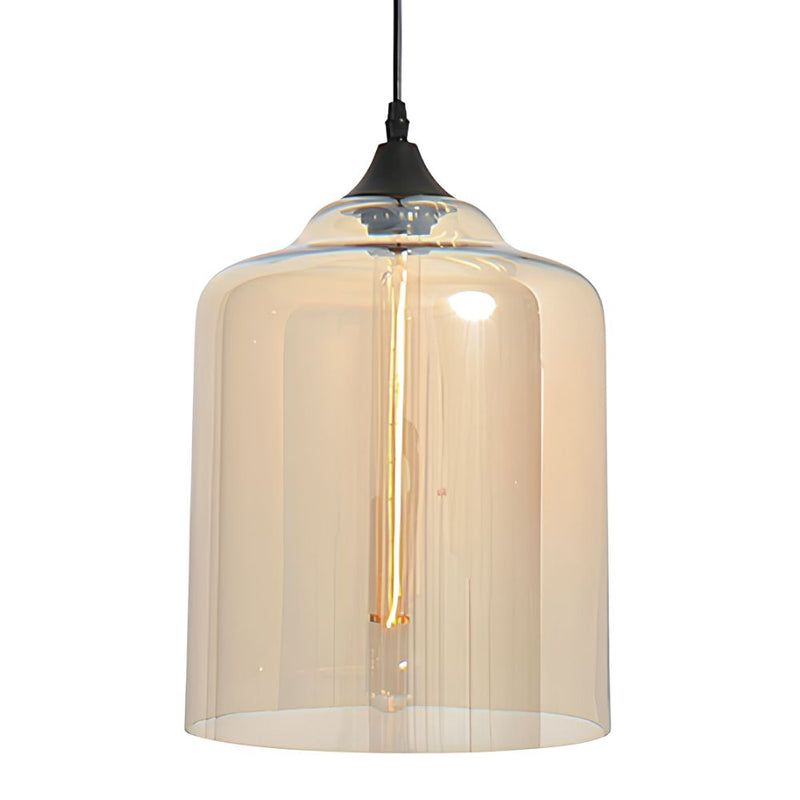 Lighthouse Elixir Bell Amber Glass Pendant Light