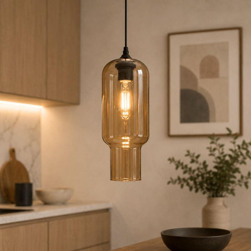 Lighthouse Tall Cylinder Glass Pendant Light - Pendant Light - Lighting.co.za
