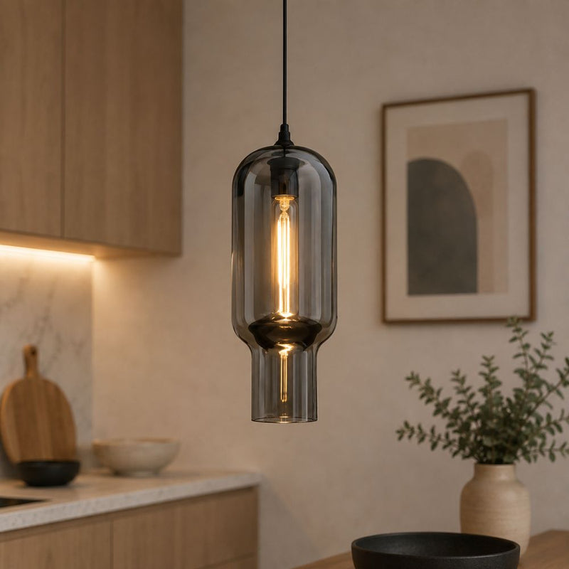 Lighthouse Tall Cylinder Glass Pendant Light - Pendant Light - Lighting.co.za