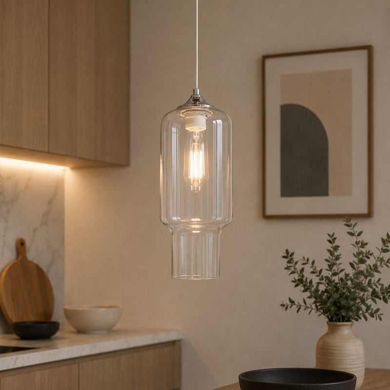 Lighthouse Tall Cylinder Glass Pendant Light - Pendant Light - Lighting.co.za