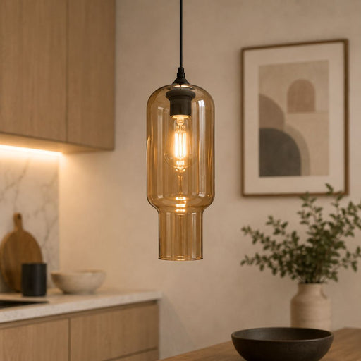 Lighthouse Tall Cylinder Glass Pendant Light - Pendant Light - Lighting.co.za