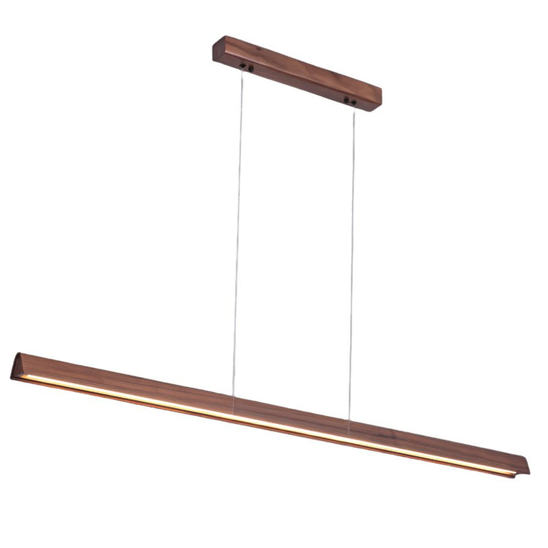 Lignum Slim Linear Wood Dimmable LED Pendant Light
