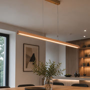 Lignum Slim Linear Wood Dimmable LED Pendant Light - Pendant Light - Lighting.co.za