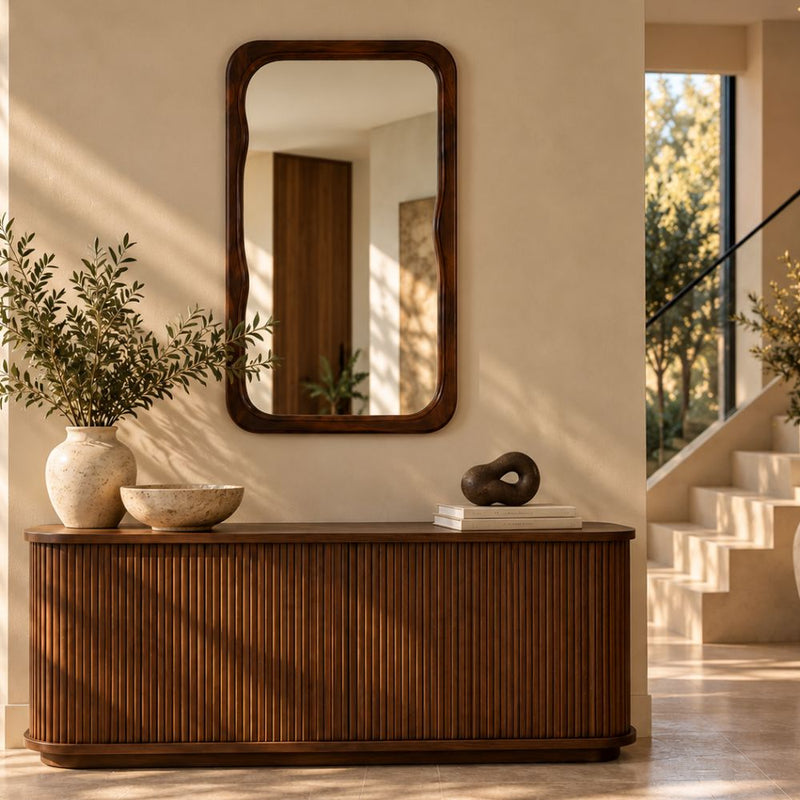 Madison Irregular Square Wood Mirror