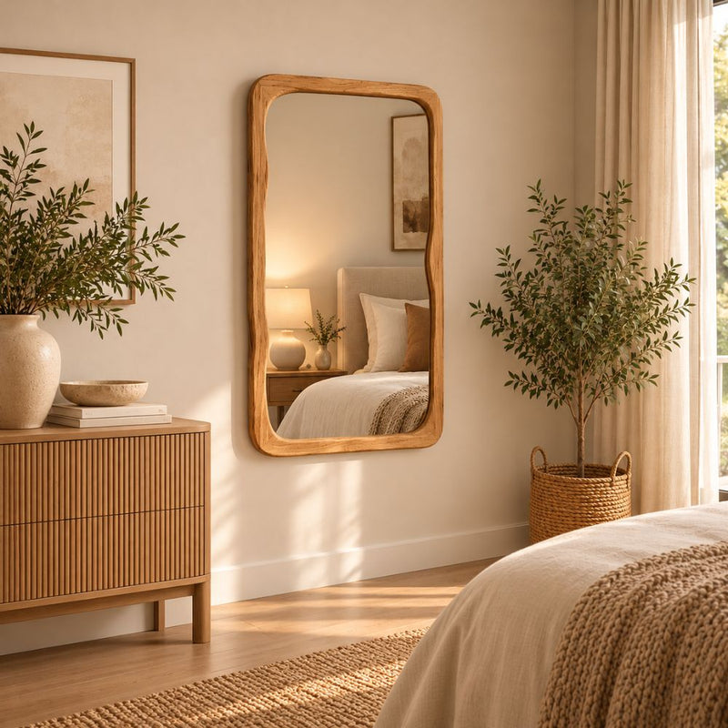 Madison Irregular Square Wood Mirror