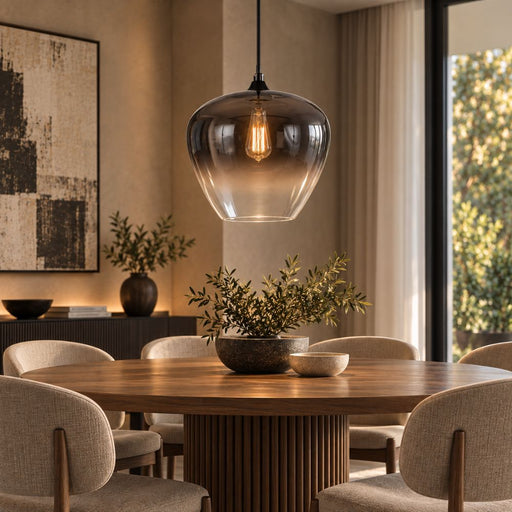 Mallorca Large Smoke Clear Ombre Glass Pendant Light - Pendant Light - Lighting.co.za