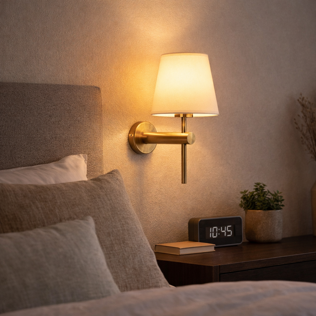 Mallorca Black | Gold | Chrome and Shade Wall Light - Lighting.co.za