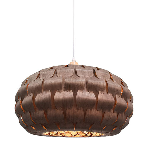 Malmo Wooden Woven Walnut Pendant Light - Pendant Light - Lighting.co.za