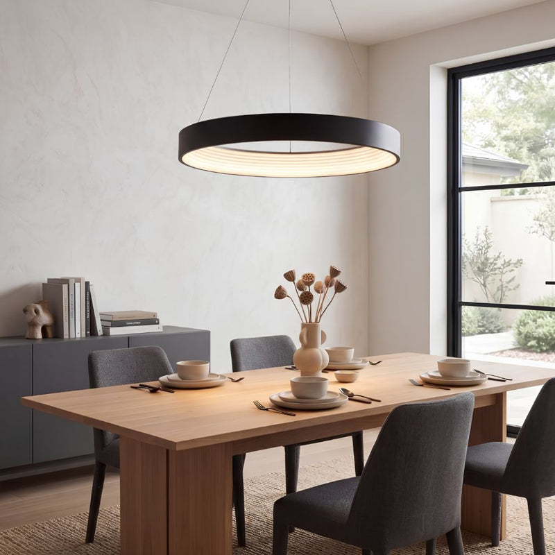 Marlow Black or White CCT LED Pendant Light with Adjustable Remote