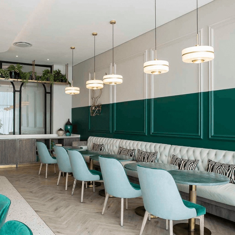 Mason Opal Glass and Brass Look Pendant Light 2 Sizes - Lighting.co.za