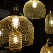 Gold Mesh Pendant Light 2 Options - Lighting.co.za