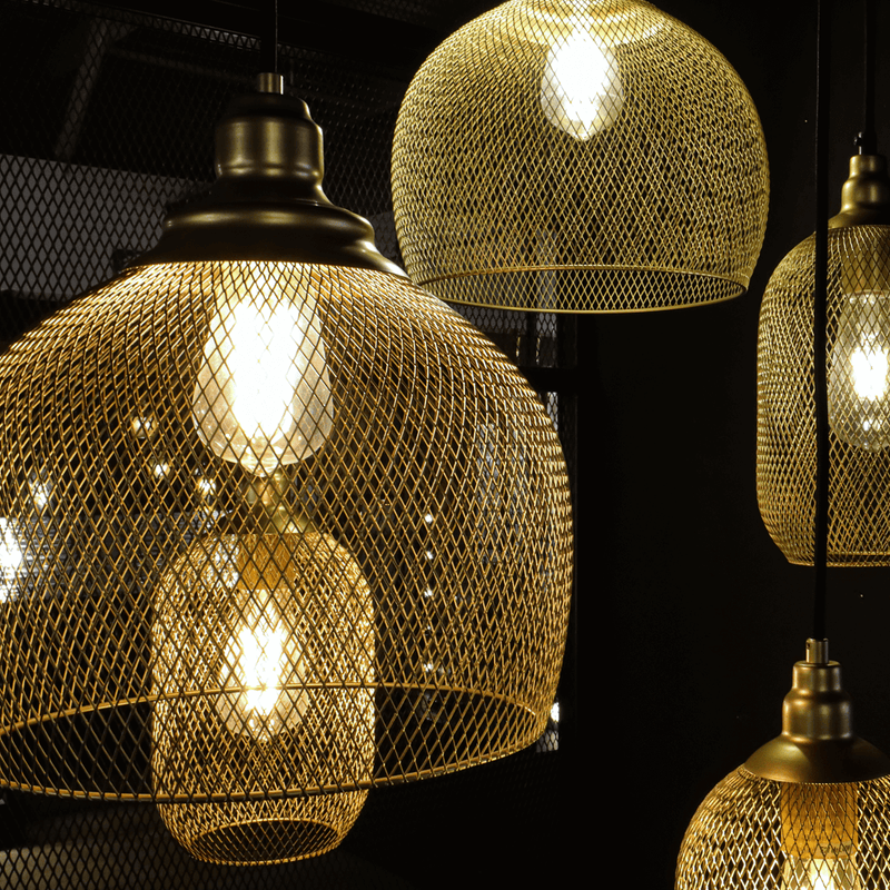 Gold Mesh Pendant Light 2 Options - Lighting.co.za