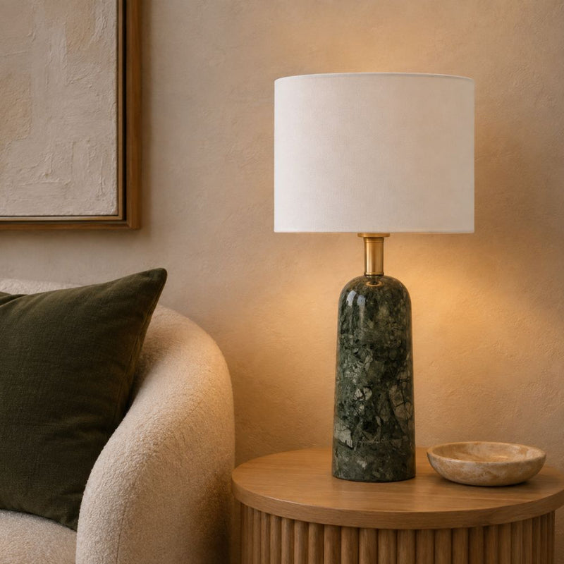 Milan Green Marble Table Lamp - Table Lamp - Lighting.co.za
