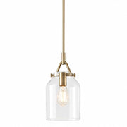 Miller Bell Clear Glass and Gold Pendant Light - Pendant Light - Lighting.co.za