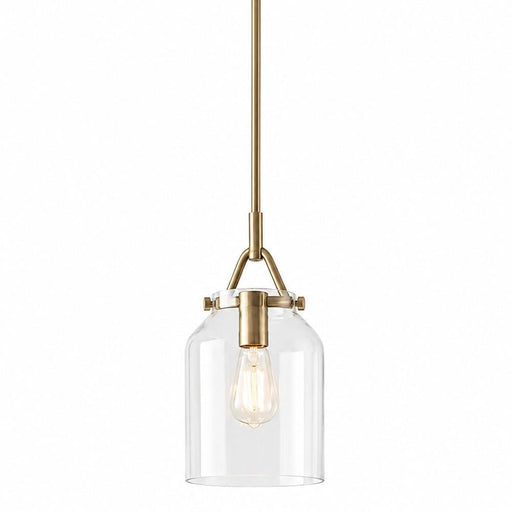 Miller Bell Clear Glass and Gold Pendant Light - Pendant Light - Lighting.co.za