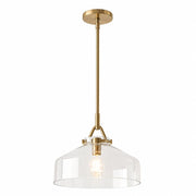 Miller Farmhouse Clear Glass and Gold Pendant Light - Pendant Light - Lighting.co.za