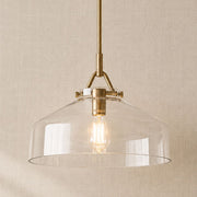 Miller Farmhouse Clear Glass and Gold Pendant Light - Pendant Light - Lighting.co.za