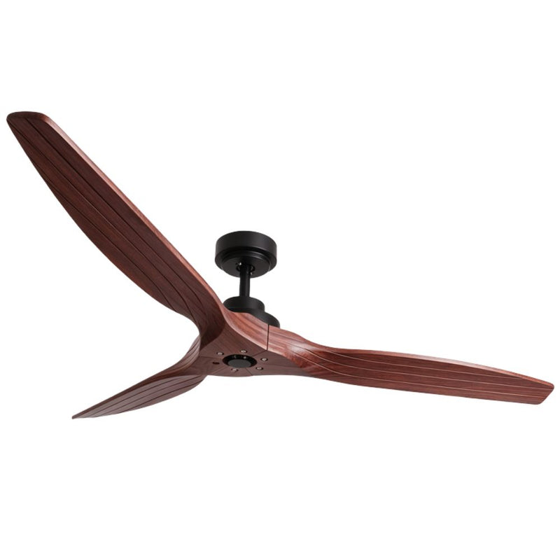 Nautica 3 Blade Black and Dark Wood Ceiling Fan Only