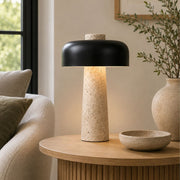 Nest Black and Travertine Table Lamp - Table Lamp - Lighting.co.za