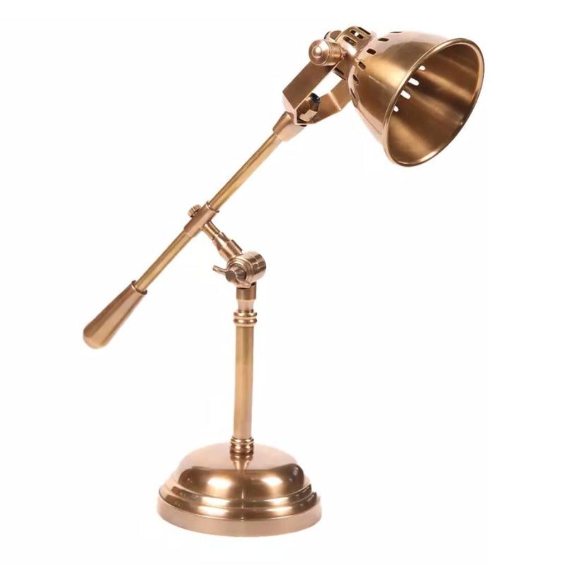 Newcastle Vintage Brass Or Silver Adjustable Desk Lamp