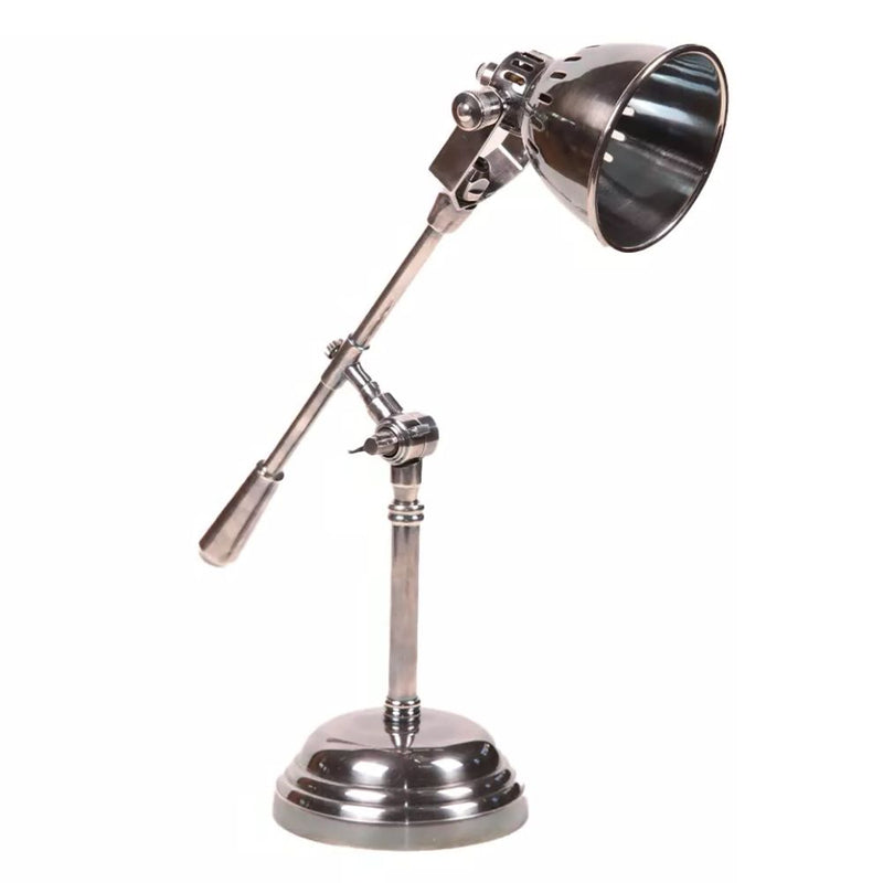 Newcastle Vintage Brass Or Silver Adjustable Desk Lamp