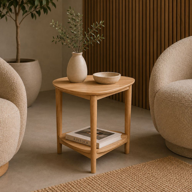 Nomad Natural Acacia Wood Side Table - Side Table - Lighting.co.za