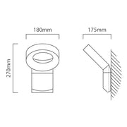 Meridian Dark Grey LED Outdoor Wall Light - Lighting.co.za