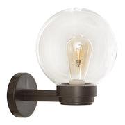 Suria Black and Clear Outdoor Wall Light - Lighting.co.za