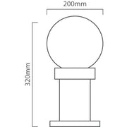 Suria Black and Clear Outdoor Pillar Light - Lighting.co.za