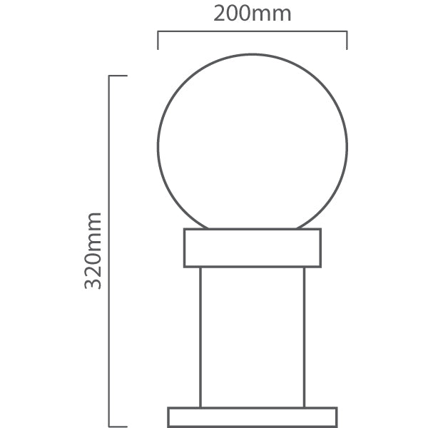 Suria Black and Clear Outdoor Pillar Light - Lighting.co.za