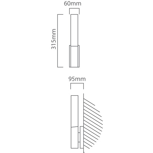 Ugento LED Black Outdoor Wall Light - Lighting.co.za