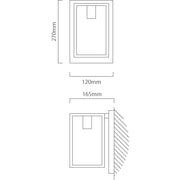 Budrone Black and Natural Outdoor Wall Light - Lighting.co.za