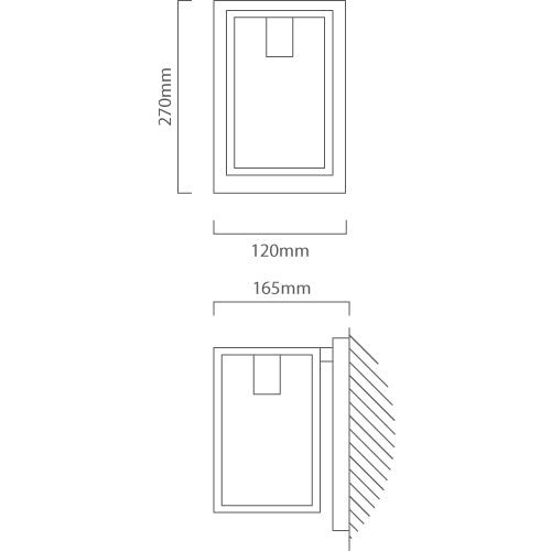 Budrone Black and Natural Outdoor Wall Light - Lighting.co.za